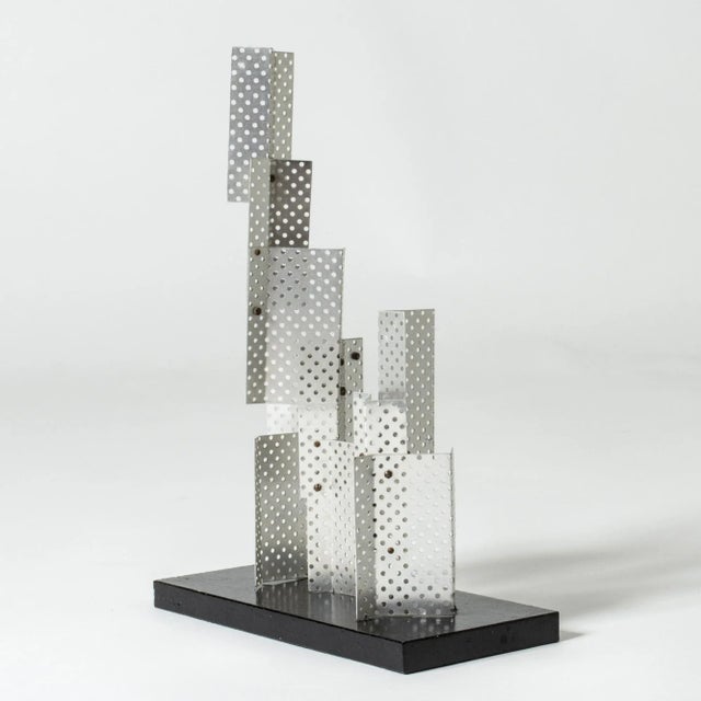 Modern Lars Erik Falk, Sculpture, 1968, Aluminum & Wood For Sale - Image 3 of 8