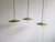 Industrial Pendant Lights in Green Enameled Sheet Metal, 1940s, Set of 3 For Sale - Image 14 of 16