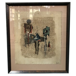 Johnny Friedlaender, Pavot Vert, 1984, Etching, Framed For Sale