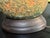 Late 19th Century Late 19th Century Mid Century Modern Orange Crackle Glaze Table Lamp For Sale - Image 5 of 10