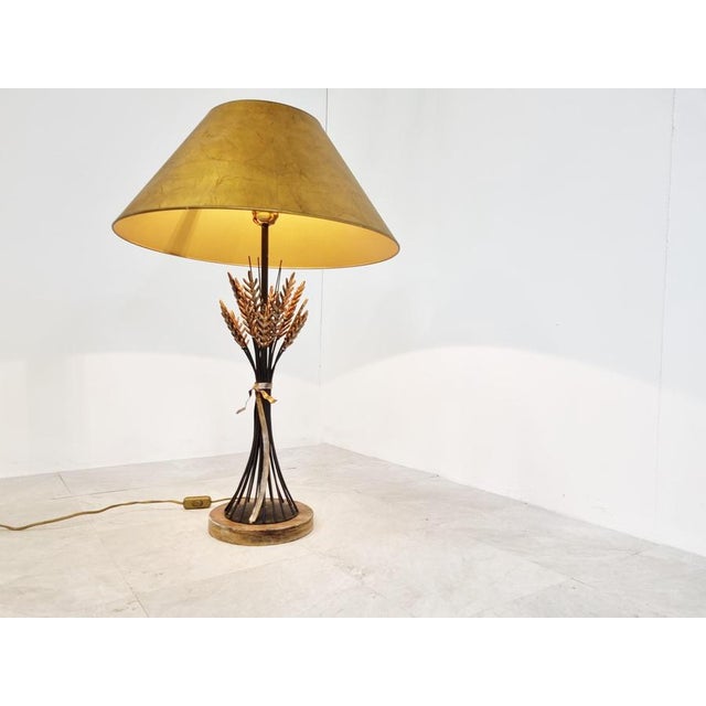 Vintage Sheaf of Wheat Table Lamp, 1960s For Sale - Image 10 of 12