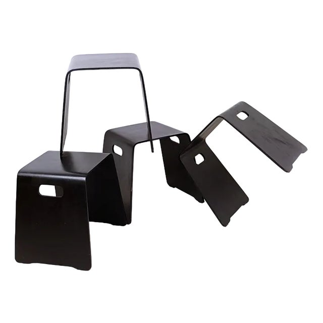 Stackable Wooden Stools, 2016, Set of 4 For Sale