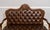 2020s Scarborough House Mahogany Tufted Leather Georgian Style Settee For Sale - Image 5 of 18