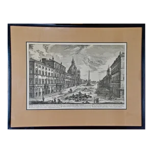 18th Century Etching of the Ancient Piazza Navona in Rome by Barbault, 1762
