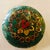 Stone Vintage Handmade Round Shaped Natural Stones Boxes in Green & Gold, Set of 3 For Sale - Image 7 of 9