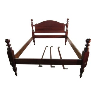 Craftique Solid Mahogany Queen Size Cannonball Bed For Sale