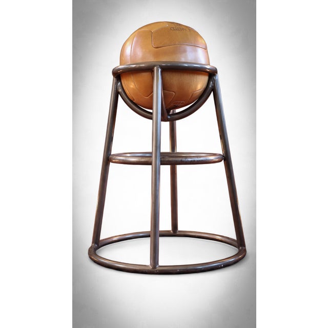 Industrial Barball Stool in Leather by Timothy Oulton, 2010s For Sale - Image 3 of 18