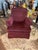 Textile Vintage 1990s Pair of Flexsteel Burgundy/Dark Plum Club Chairs or Lounge Chairs For Sale - Image 7 of 11