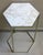 Metal New Marble-Top and Gilt Painted Iron Hexagonal Side Table or End Table For Sale - Image 7 of 18