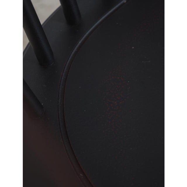 Set of 8 Black Crackle Painted Finish Windsor Dining Room Chairs For Sale - Image 10 of 18