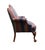 Wood High End Vintage Solid Mahogany Traditional Style 54" High Camelback Loveseat Settee W. Striped Upholstery For Sale - Image 7 of 9