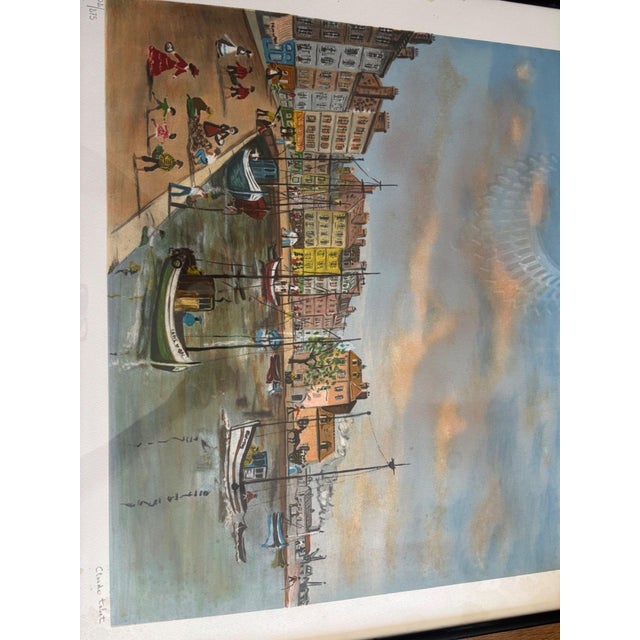 Claude Tabet, Port Scene, 1890s, Lithograph, Framed For Sale - Image 6 of 10