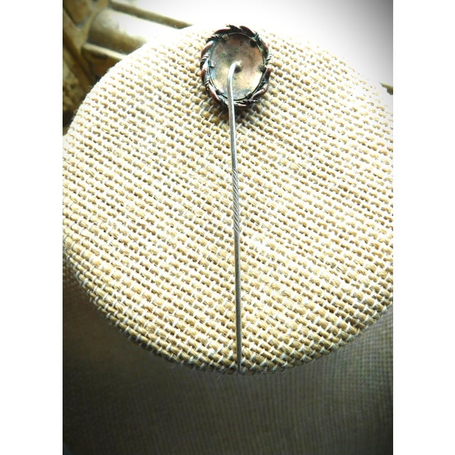 Antique European Victorian 9k Gold Sepia Photo Portrait Stickpin For Sale - Image 10 of 13