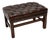 Antique Chippendale Leather Stool, 1920 For Sale