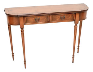 Vintage Regency Style Console Table in Yew Wood, 1950