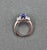 Blue 4.21 Ct Gubelin/Gia Certified Nh Color Change Sapphire & Diamond Ring Size 6.5 For Sale - Image 8 of 12