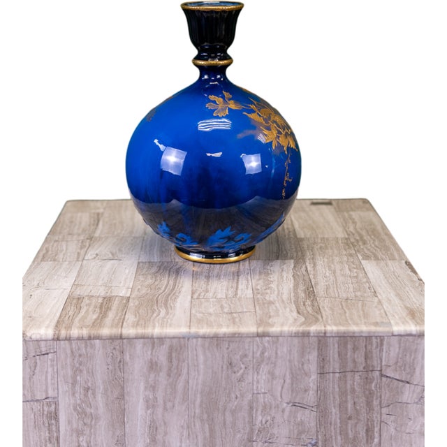 Late 19th Century George Jones Cobalt and Gilt Vase C. 1880 For Sale - Image 5 of 16