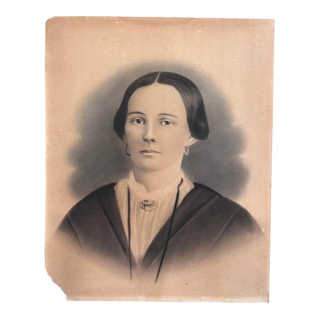 Large Victorian Portrait of Woman From 1800s 20x16 For Sale