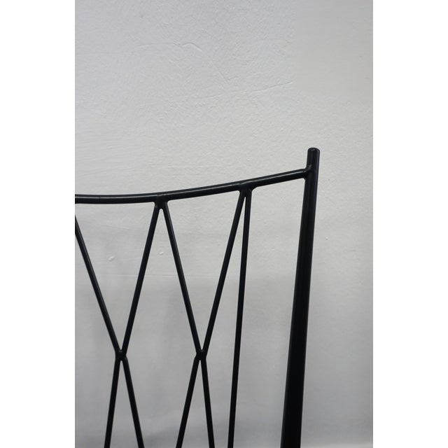 French Black Lacquered Chairs, 1950s, Set of 4 For Sale - Image 9 of 10
