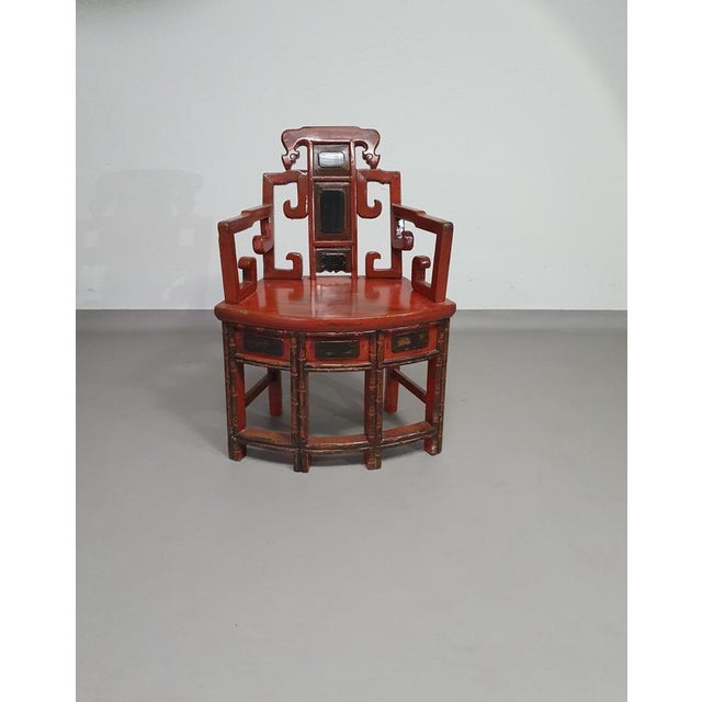 French Chinoiserie Altar Chairs and Side Table, Set of 3 For Sale - Image 10 of 18
