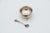 Silver Salt Shaker with Three Supporting Feet and Spoon For Sale - Image 3 of 4