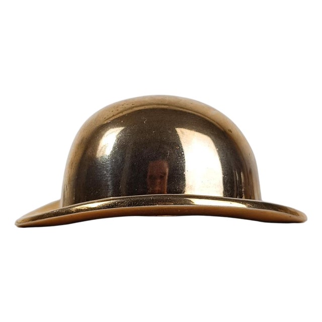 Vintage Hat Bottle Opener in Heavy Gilded Brass, 1970s For Sale