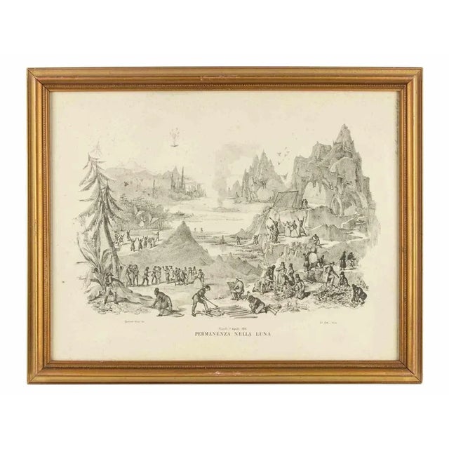 Gaetano Dura, Permanence in the Moon, Lithograph, 1836 For Sale - Image 3 of 4