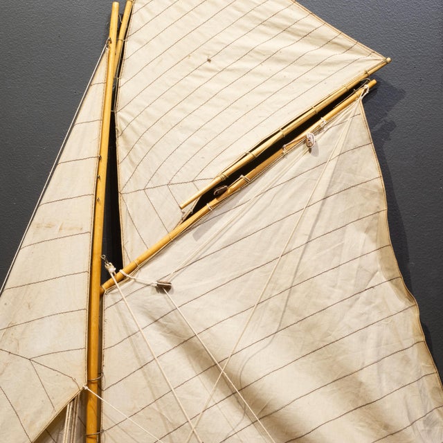 Vintage Wooden Pond Yacht Model For Sale In San Francisco - Image 6 of 7