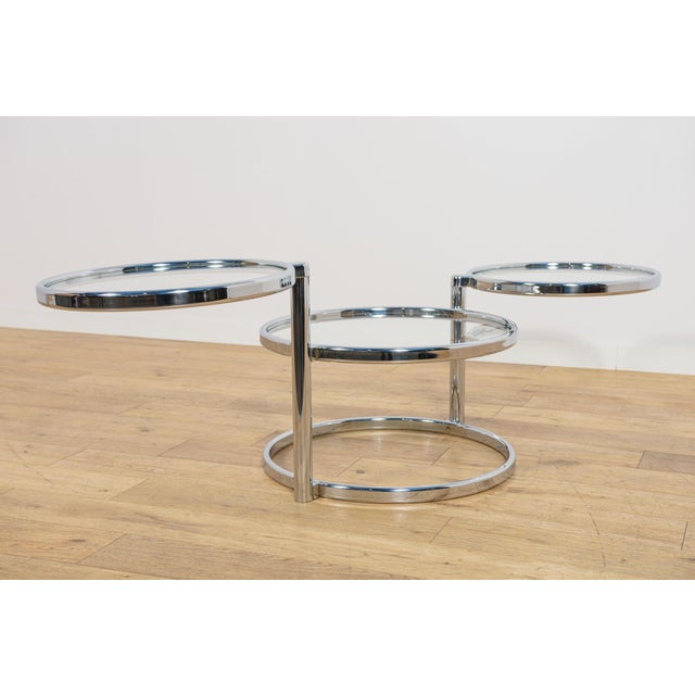 Silver Mid-Century Chrome and Glass Coffee Table by Milo Baughman, USA, 1970s For Sale - Image 8 of 17