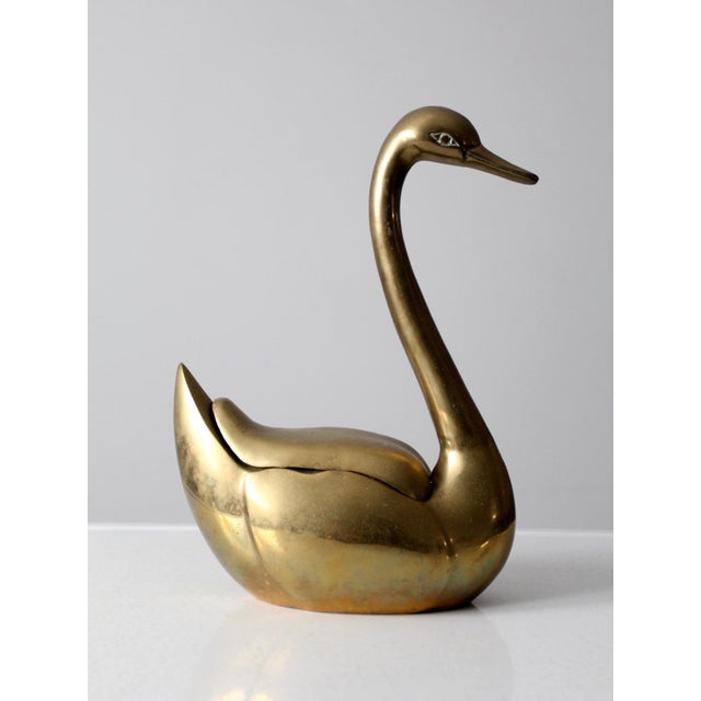 Mid Century Brass Swan Box For Sale - Image 11 of 12