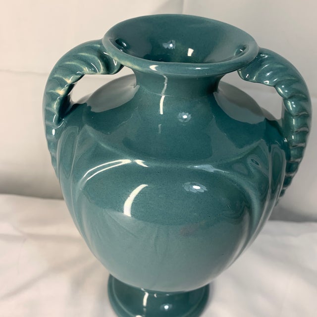 The selected item is a Vintage Royal Haeger Feather Plume Urn Vase, a mid-century ceramic piece crafted in the United...