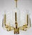 Gold Scandinavian Brass and Ice Glass 8-Light Chandelier by Carl Fagerlund for JSB, 1960s For Sale - Image 8 of 12