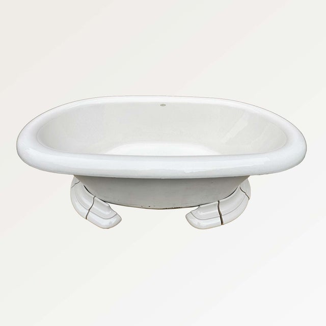 Metal Kohler Bathtub Freestanding Soaking Tub For Sale - Image 7 of 9