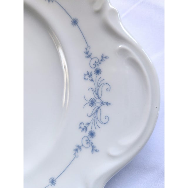 Early 20th Century Mitterteich 12-1/2" Blue & White Serving Platter For Sale - Image 4 of 7