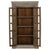 Mid-Century Modern Eclectic Hand Carved Farmhouse Style Armoire With Glass Panel Doors | 82 Inch and 2 Door Tall Armoire | Unique Display Cabinet For Sale - Image 3 of 8