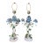Vintage Italian Hand-Painted Tole Floral Table Lamps, Made in Italy - a Pair For Sale