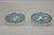 Blue Vintage Brass Enamel Blue & Gold Floral Cloisonne Small Trinket Dish Set - Pair For Sale - Image 8 of 8