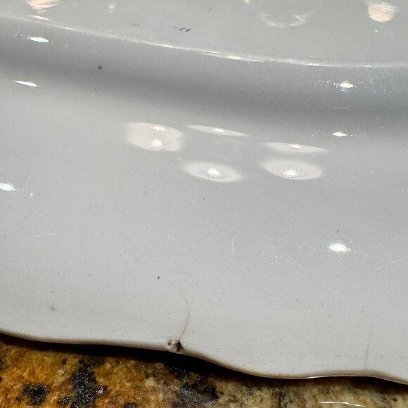 Mid 19th Century 1850 Victorian Cobalt Blue & Gold Gilt Ironstone Serving Platter For Sale - Image 5 of 5