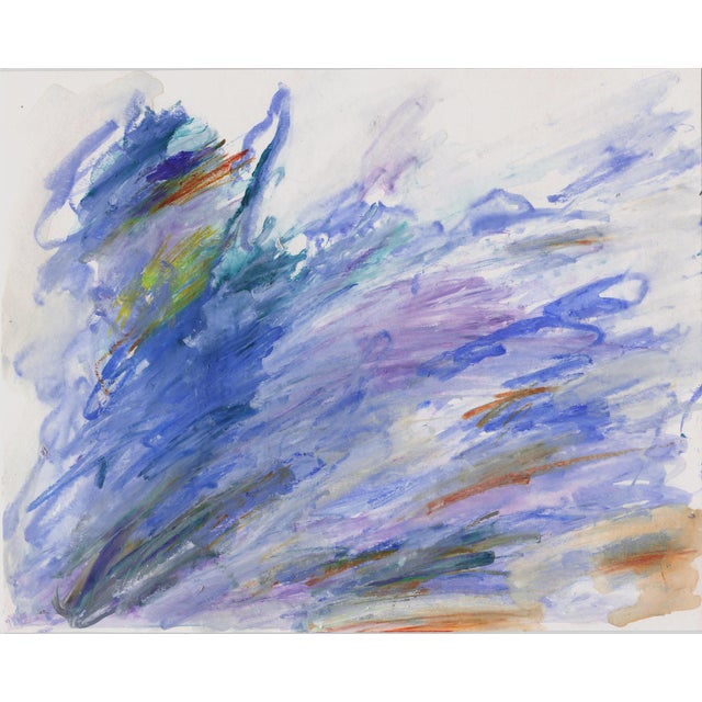 Not Yet Made - Made To Order "Lapus Lake", Abstract in Blue by Molly Frances - 50" X 40" For Sale - Image 5 of 8