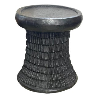 Stunning Vintage Lg Tribal Nobility Bamileke Stool/Table Cameroon 19" H For Sale