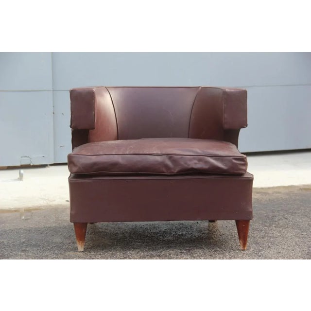 Set of Italian Armchairs with Wooden Feet, 1930s For Sale - Image 12 of 15