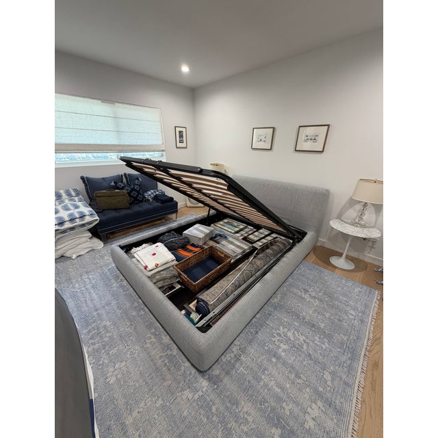 Design Within Reach Design Within Reach (Dwr) Nest Storage Bed - Queen in Fog Pebble Weave, Made in Italy For Sale - Image 4 of 9