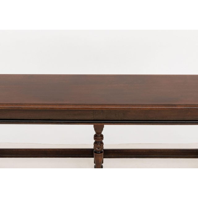 English Charles II Style Walnut Bench For Sale - Image 3 of 6