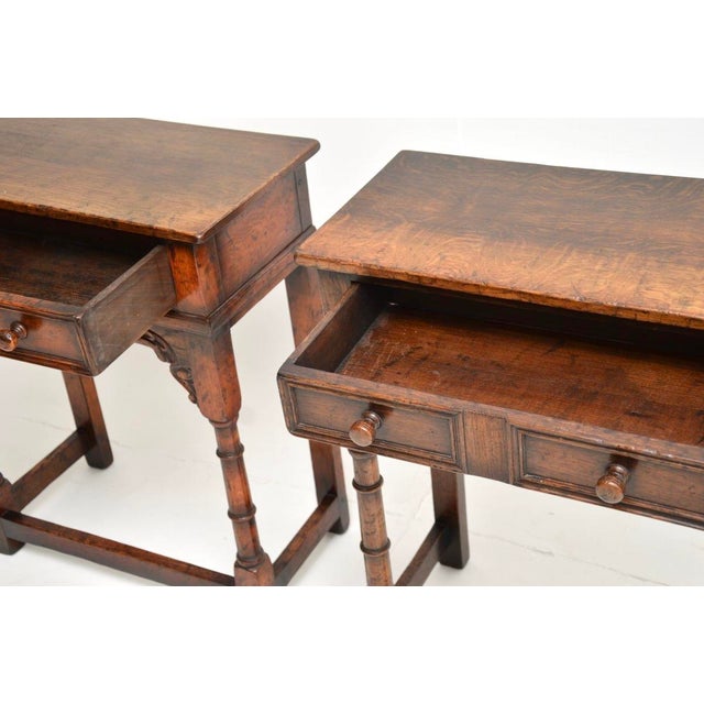 Oak Console or Side Tables from Titchmarsh and Goodwin, 1950, Set of 2 For Sale - Image 13 of 15