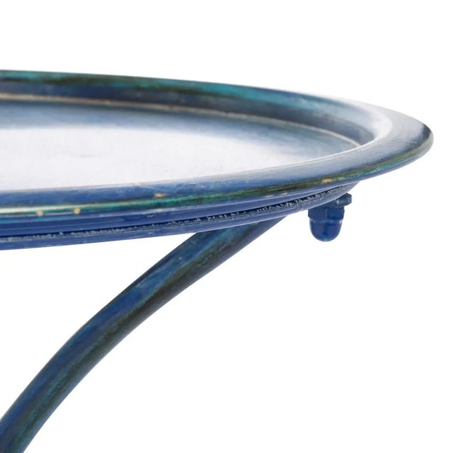 2020s Kensi Bird Bath - Mossy Blue For Sale - Image 5 of 8