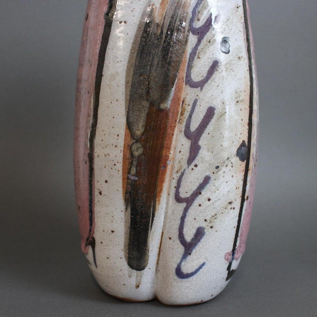 White Vintage French Ceramic Flower Vase, 1990s For Sale - Image 8 of 18