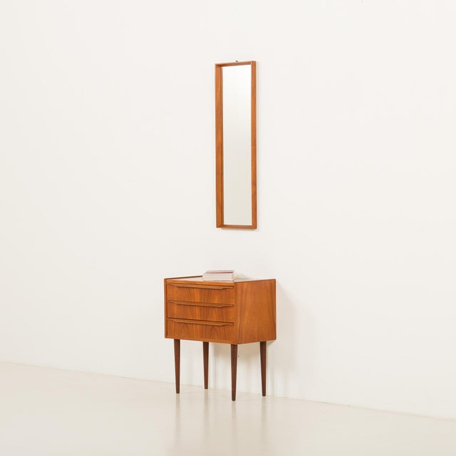 Danish Teak Hall Dresser and Mirror, 1960s, Set of 2 For Sale - Image 13 of 13