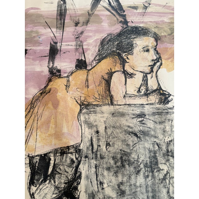 A wonderful image of a young girl characteristic of the style and work of Alexander Dobkin. It was produced on Arches...