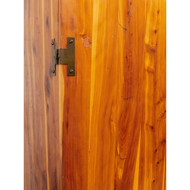 Pine Primitive Mid-Century Vintage Armoire For Sale - Image 10 of 12