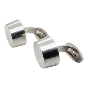 Vintage Hans Hansen Danish Modern Sterling Silver Cufflinks Model No 642 - 2 Pieces